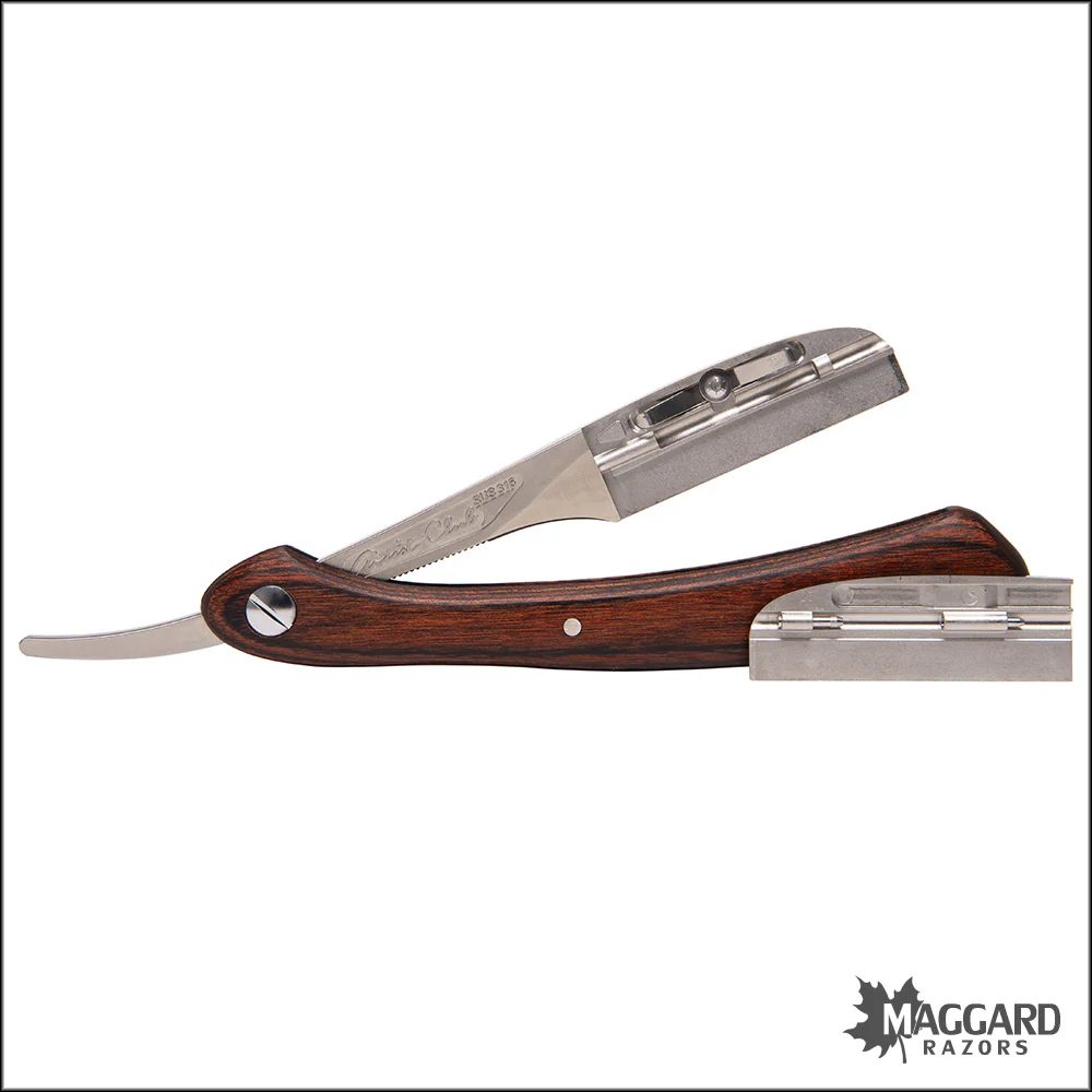 Feather Artist Club DX Folding Straight Razor Shavette, Wood Handle - Image 6