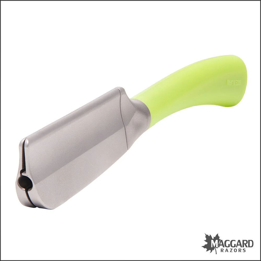Feather Artist Club SS Fixed Straight Razor Shavette, Lime Handle - Image 4