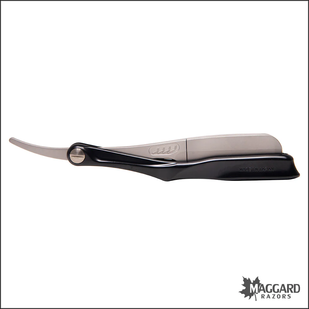 Feather Artist Club SS Folding Straight Razor Shavette, Black Handle - Image 5
