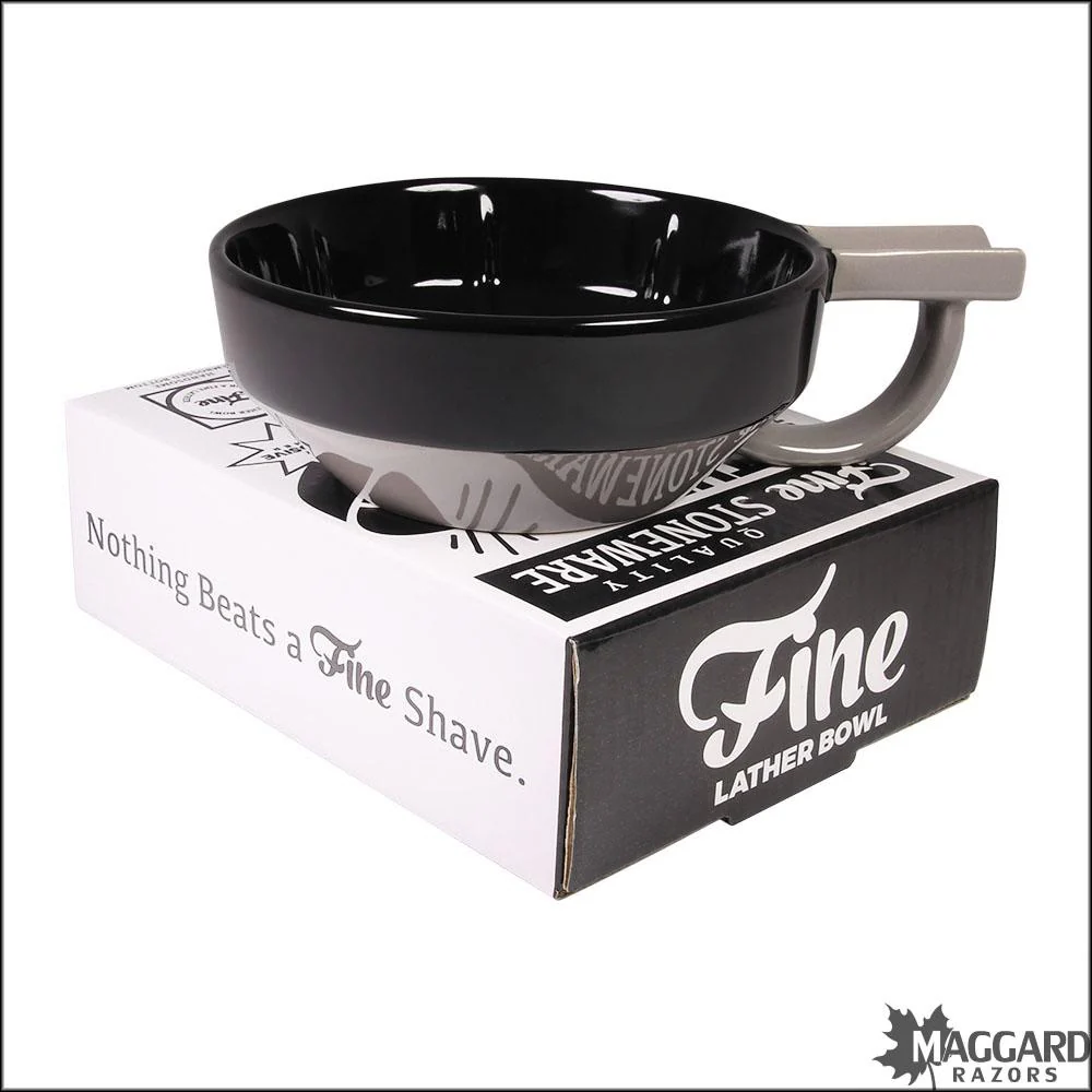 Fine Accoutrements Ceramic Lather Bowl - Black and Gray - Image 3
