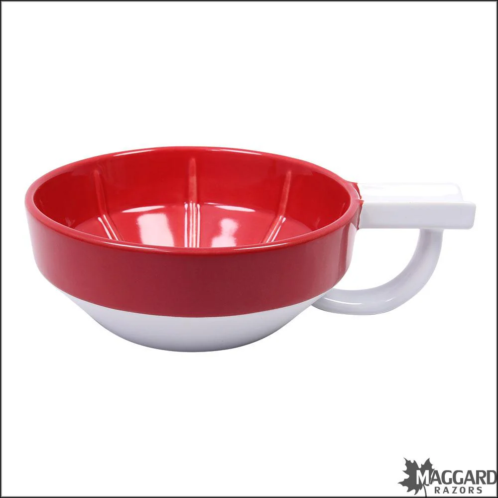 Fine Accoutrements Ceramic Lather Bowl - Red and White - Image 2