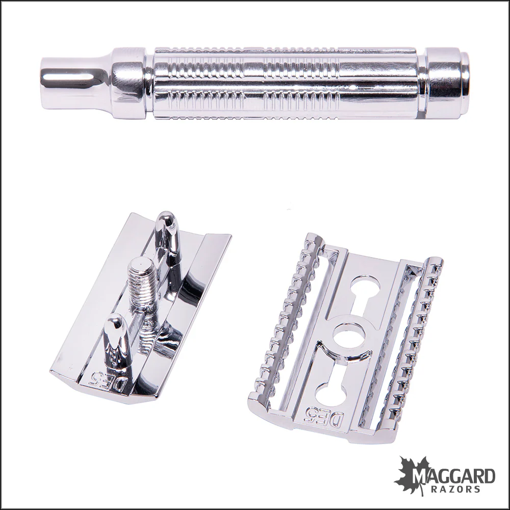 Fine Accoutrements DE5 Open Comb DE Safety Razor, Chrome Finish - Image 5