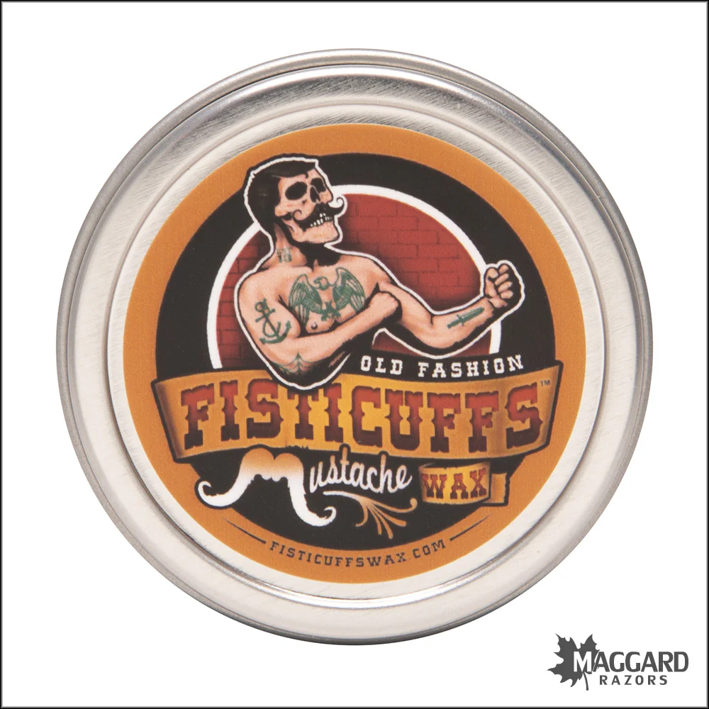 Fisticuffs Old Fashion Strong Hold Mustache Wax, 1oz Tin - Citrus Scent - Image 2