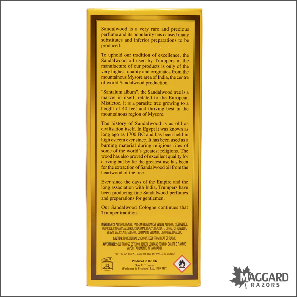 Geo F. Trumper Sandalwood Cologne, 100ml - Image 2