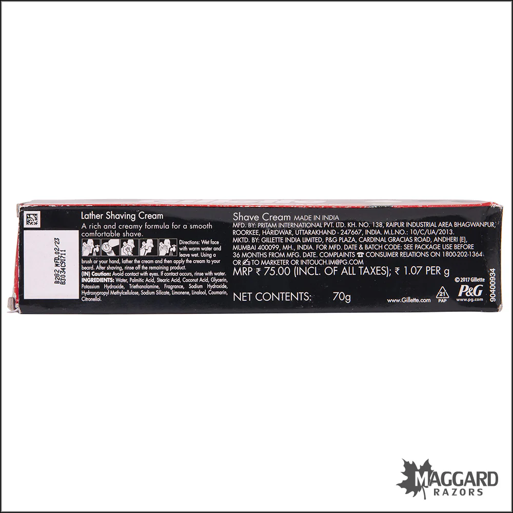 Gillette Regular Shaving Cream Tube, 70g - Image 2
