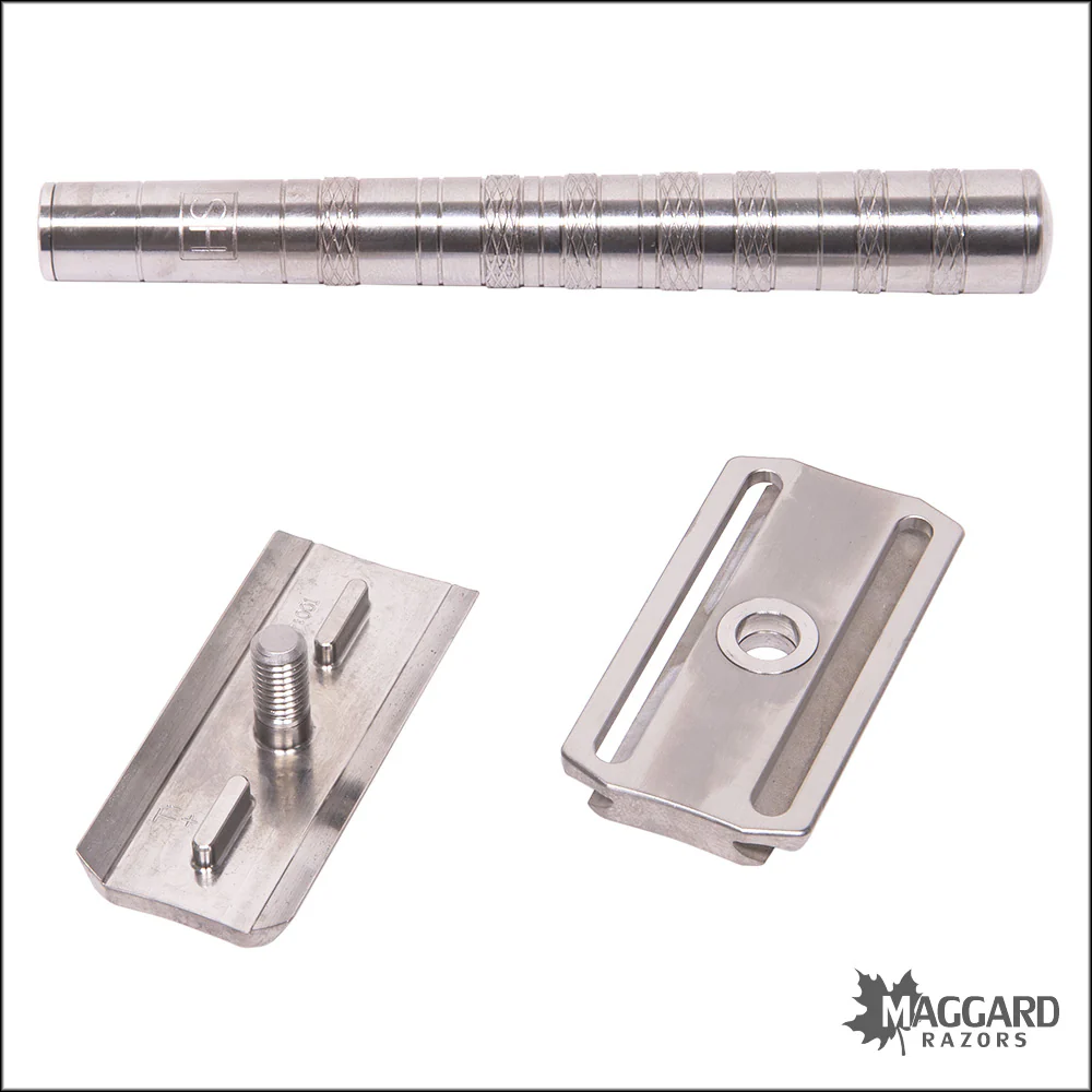 Henson Shaving Ti22 Titanium Machined DE Safety Razor, Aggressive Exposure - Image 3