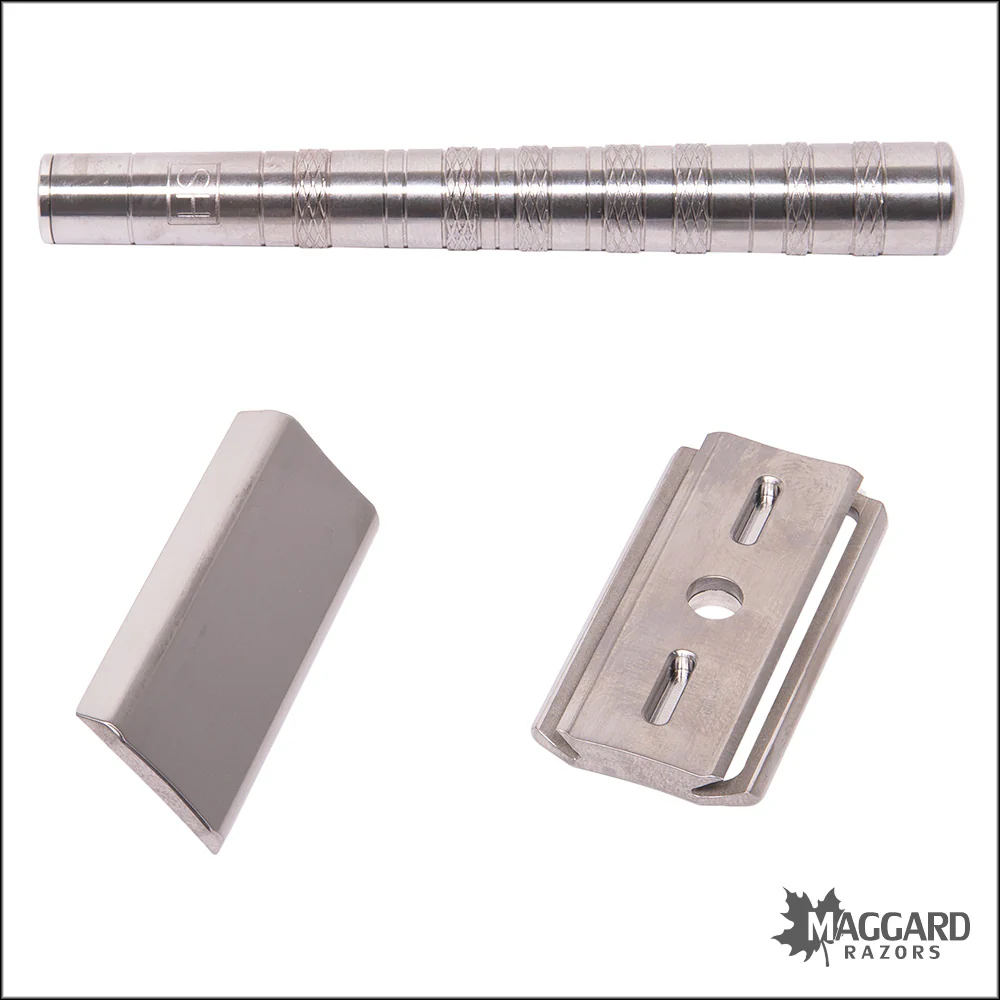 Henson Shaving Ti22 Titanium Machined DE Safety Razor, Aggressive Exposure - Image 4