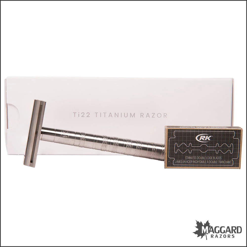 Henson Shaving Ti22 Titanium Machined DE Safety Razor, Aggressive Exposure - Image 5