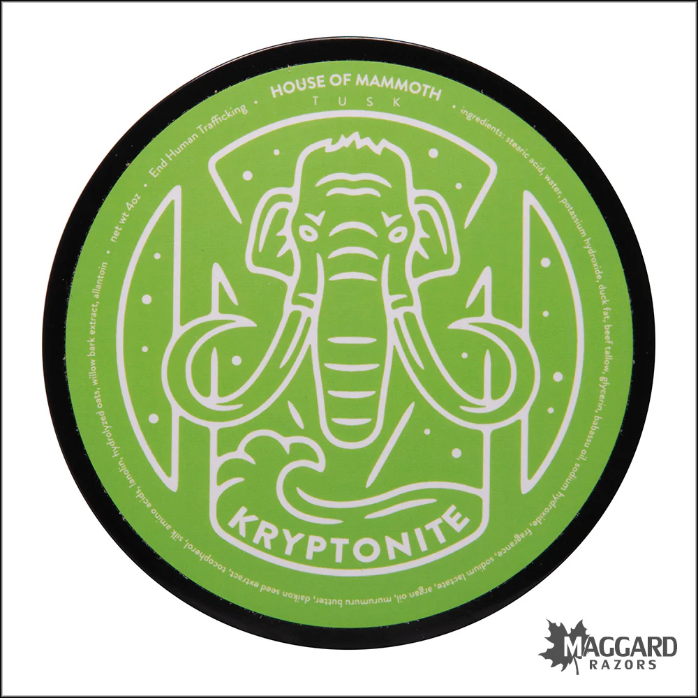 House of Mammoth Kryptonite Artisan Shaving Soap, 4oz