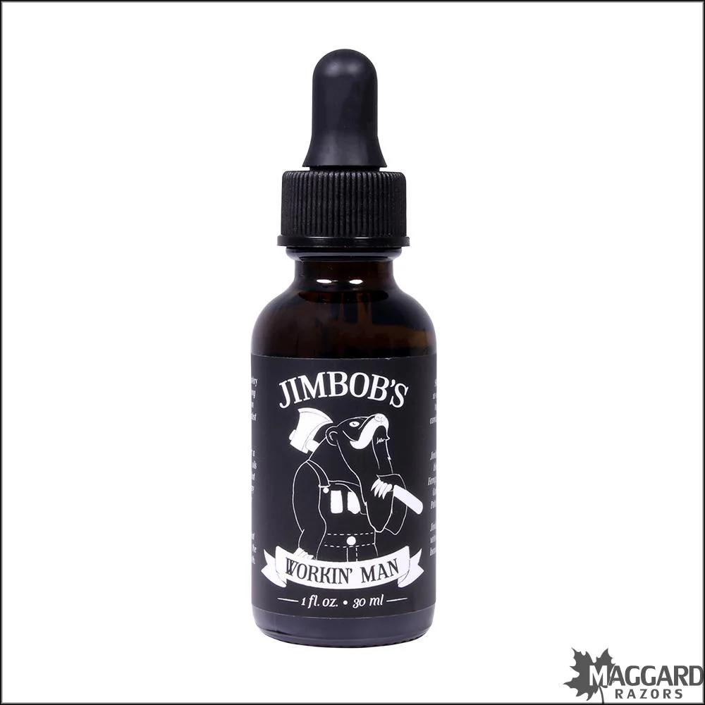 Jimbob's Grizzly Beard Care Workin' Man Beard Oil, 1oz