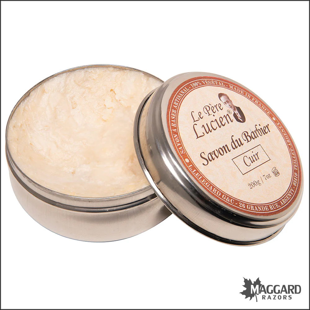 Le Père Lucien Cuir Artisan Shaving Soap, 200g - Image 2