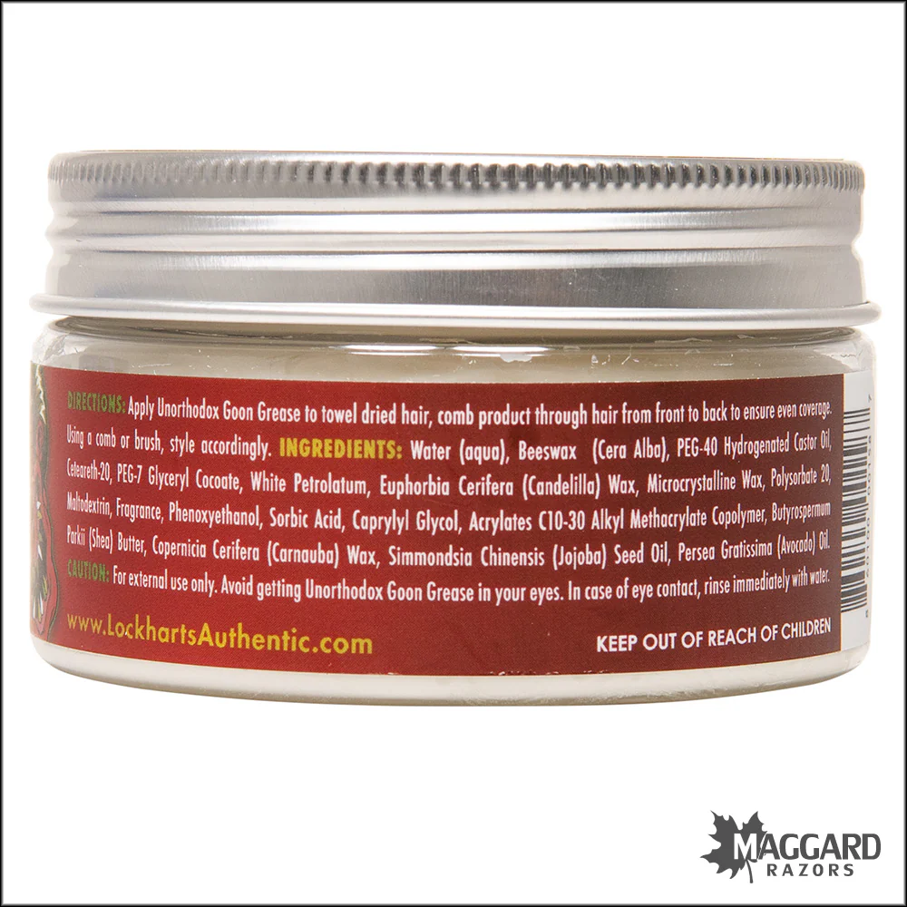 Lockhart's Goon Grease Unorthodox Water Based Pomade, 3.4oz - Firm Hold - Image 4