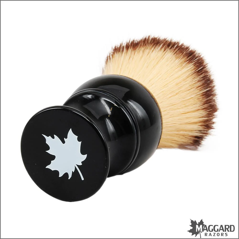 Maggard Razors Black Resin Handle Synthetic Shaving Brush, 24mm - Image 2