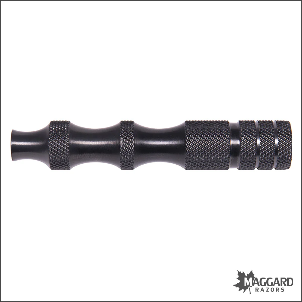 Maggard Razors DE Safety Razor MR5 Black Anodized Stainless Steel, Handle Only - Image 2