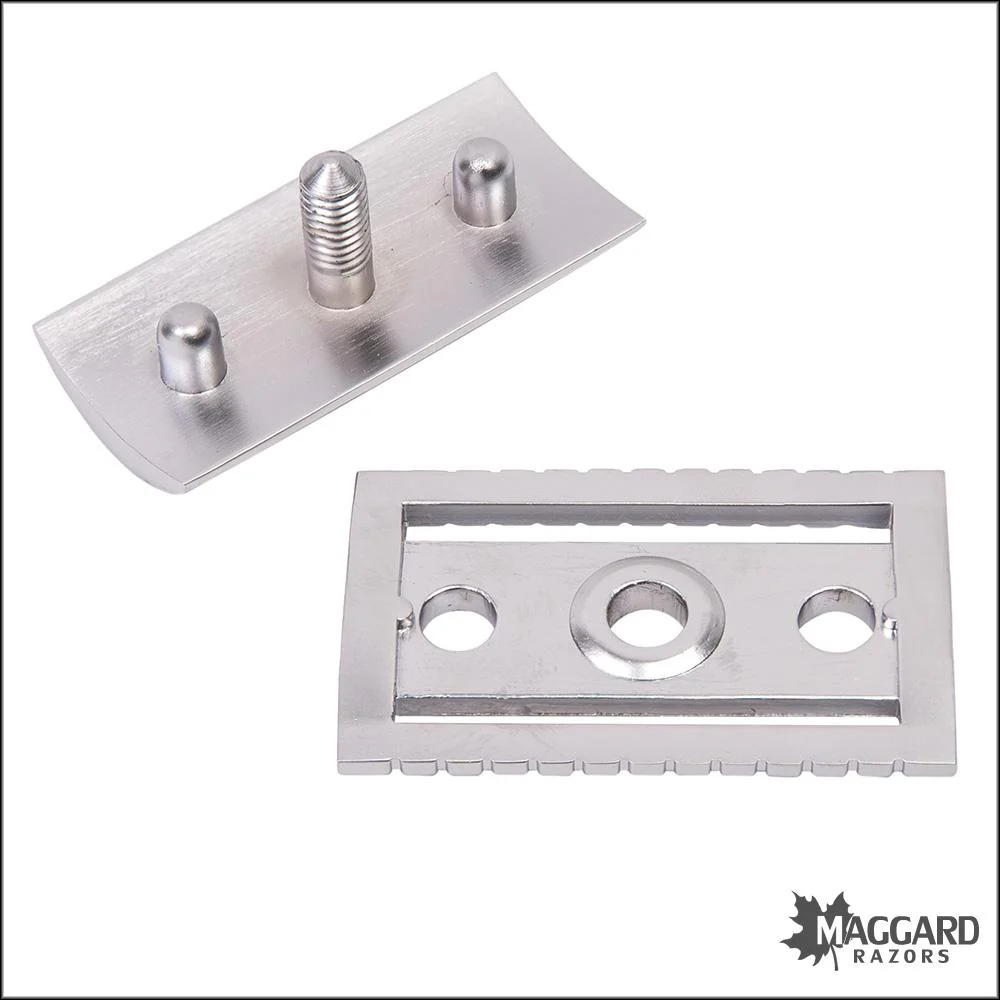Maggard Razors Safety Razor Head V3A (Aggressive), Matte Silver Finish - Image 2