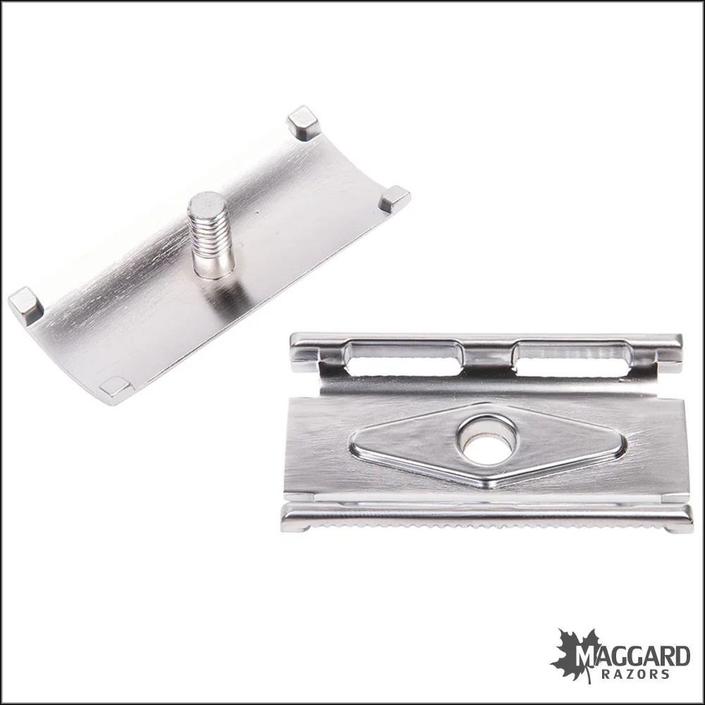 Maggard Razors Safety Razor Head V3M (Mild), Matte Silver Finish - Image 2