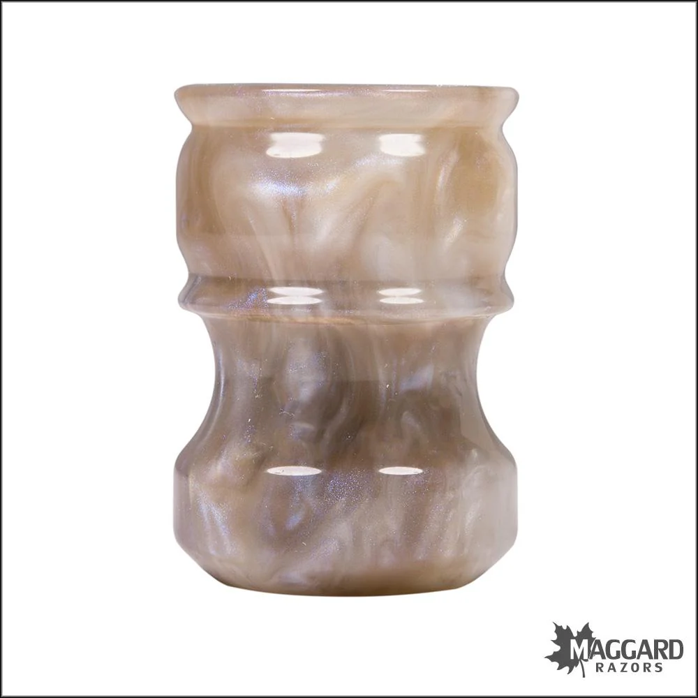 Maggard Razors Shaving Brush Handle Only, 25mm, 27mm, or 29mm - Sandy Pearl Base Color