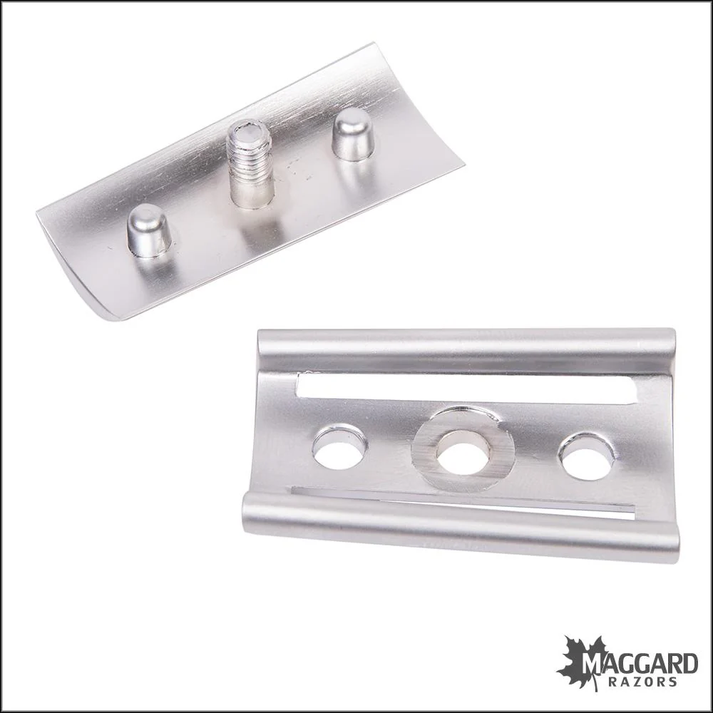 Maggard Razors Slant Safety Razor Head, Matte Silver Finish - Image 2