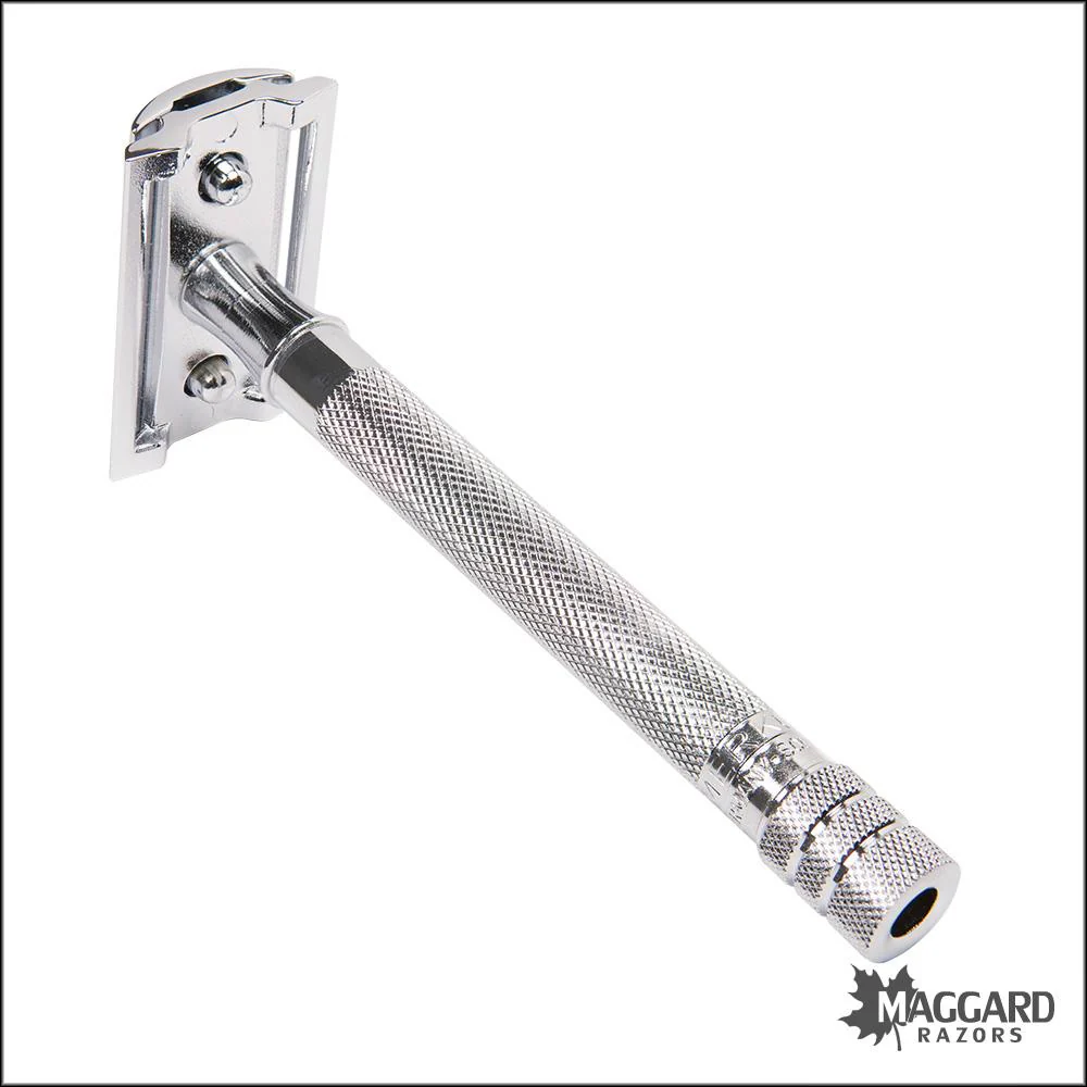 Merkur 23C Chrome Long Slim Handle Closed Comb DE Safety Razor - Image 2