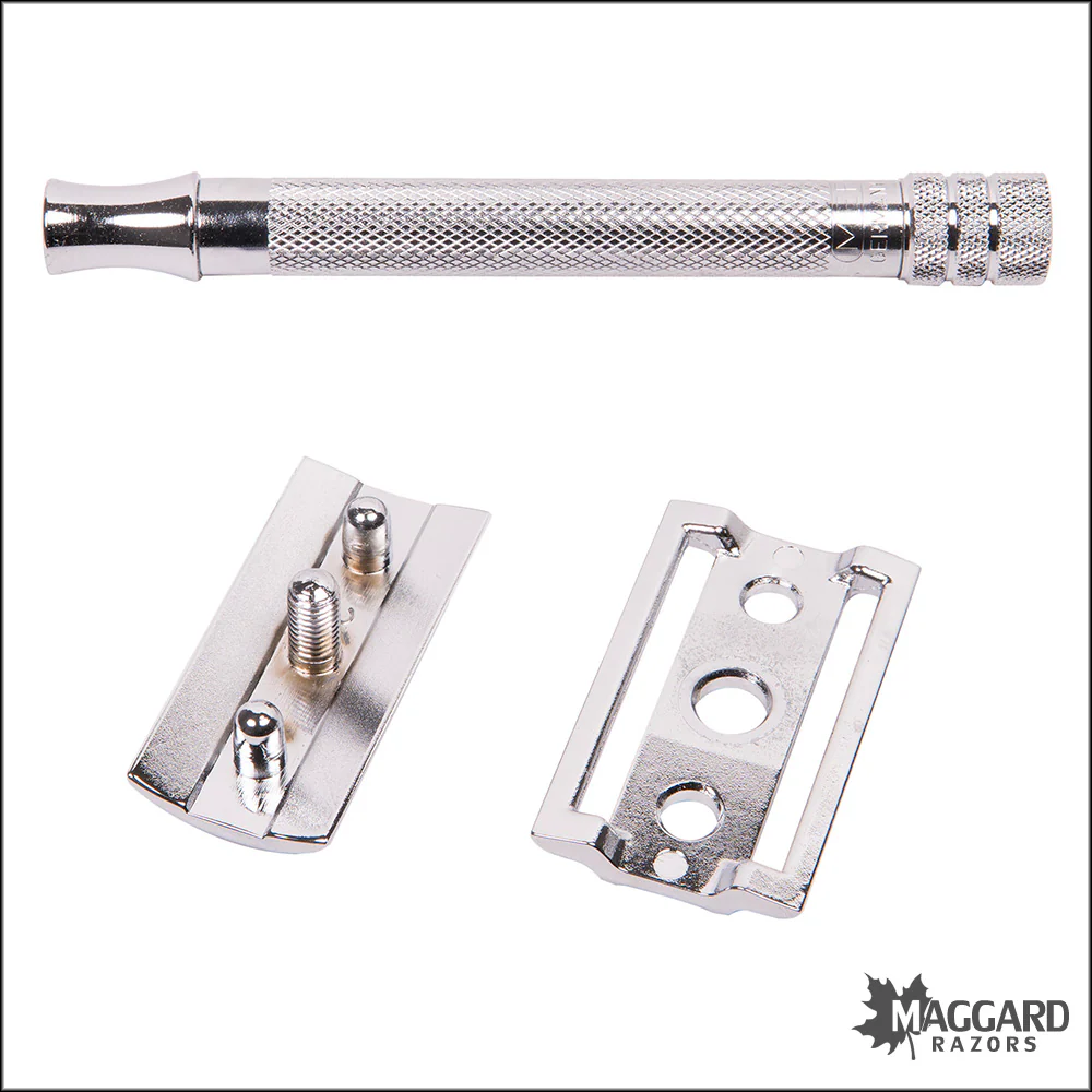 Merkur 23C Chrome Long Slim Handle Closed Comb DE Safety Razor - Image 4