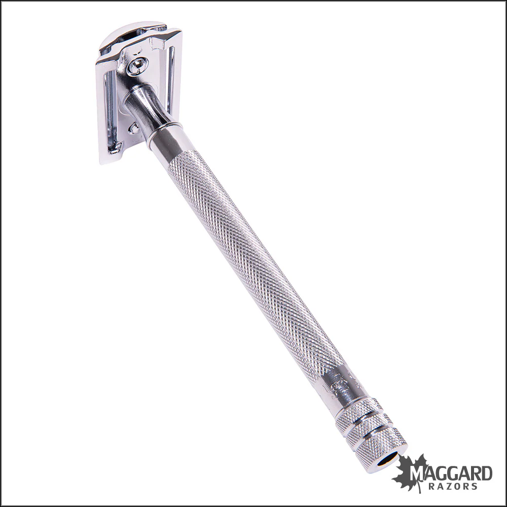 Merkur 24C Chrome Long Slim Handle Closed Comb DE Safety Razor - Image 2