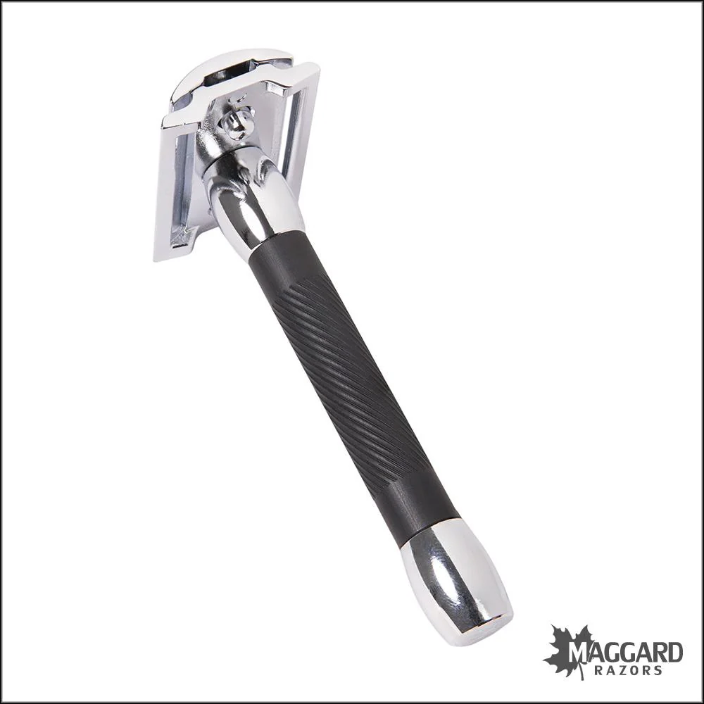 Merkur 30c Black Resin Handle Closed Comb DE Safety Razor - Image 3