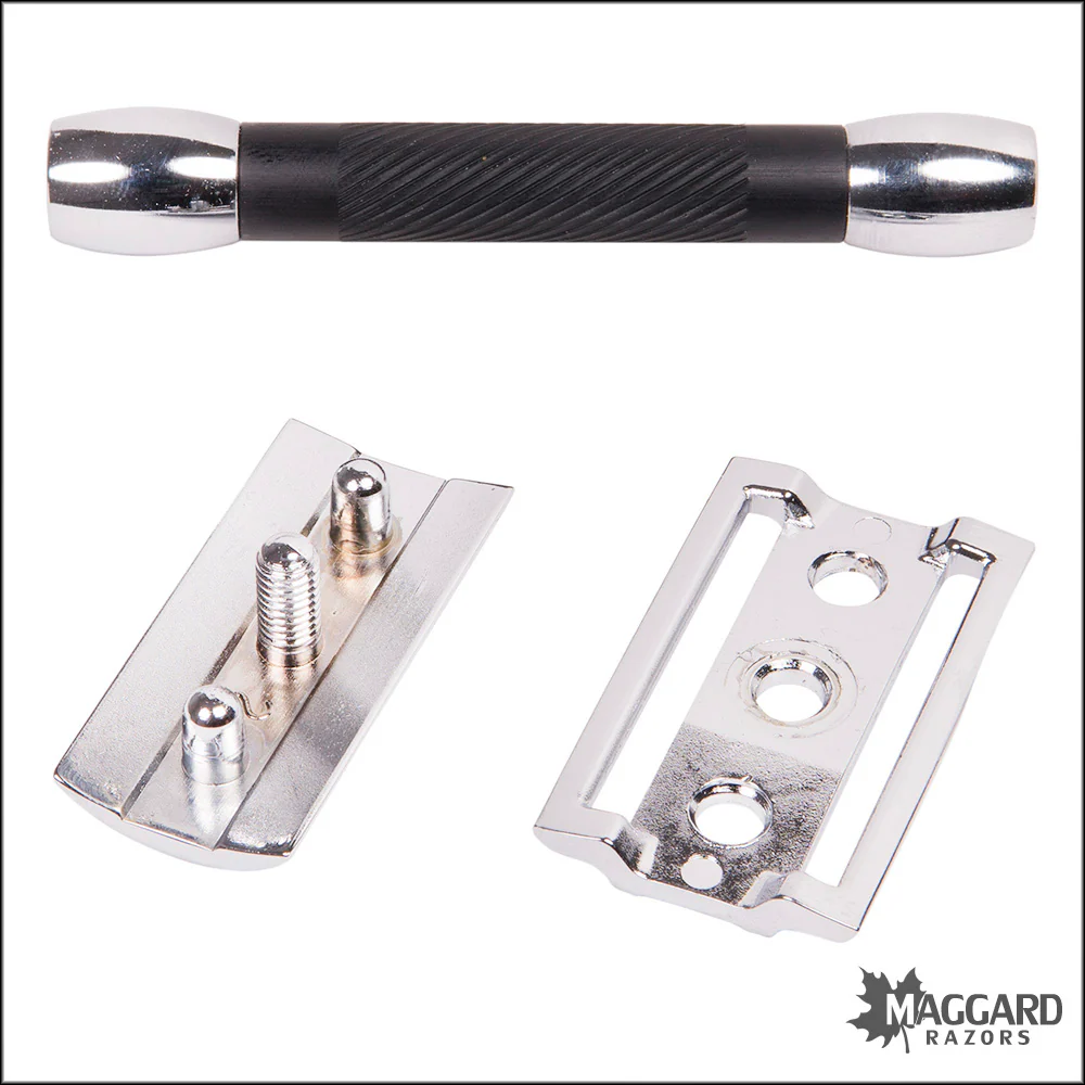 Merkur 30c Black Resin Handle Closed Comb DE Safety Razor - Image 5