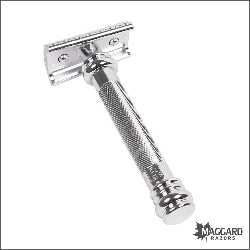 Merkur 39C Chrome Heavy Duty Long Handle Barber Pole Slant Head DE Safety Razor - Image 3