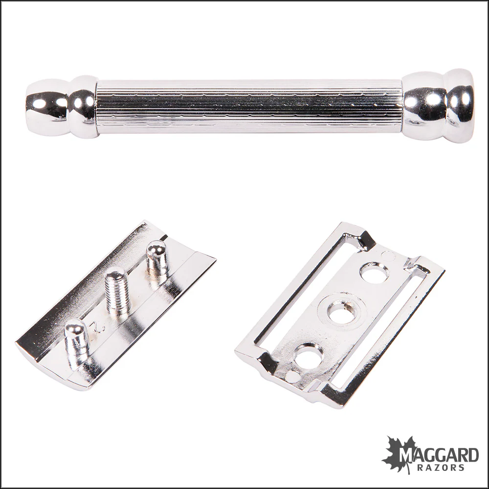 Merkur 47C Classic Lined Chrome Closed Comb DE Safety Razor - Image 3
