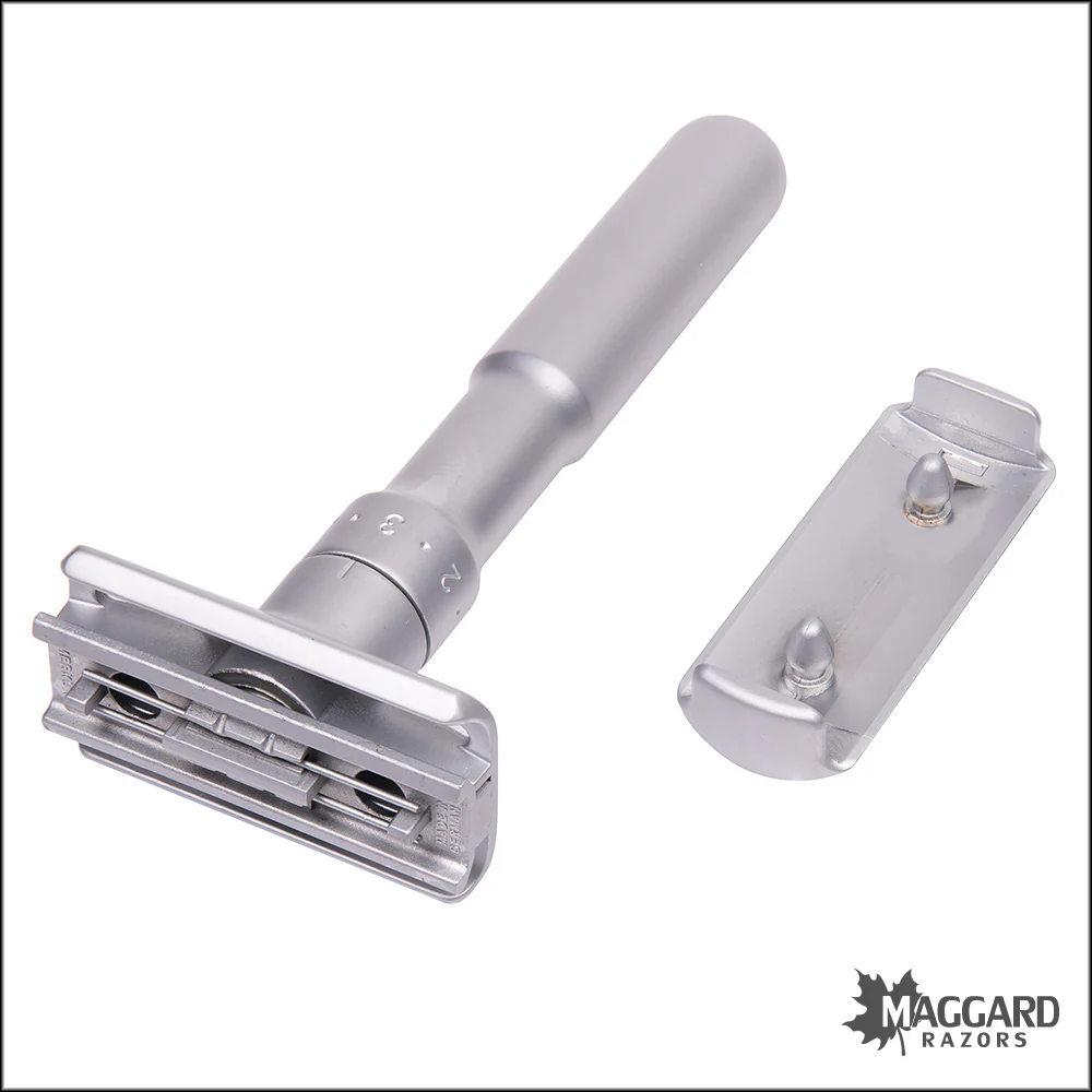 Merkur Futur Adjustable Satin Chrome Closed Comb DE Safety Razor - Image 3