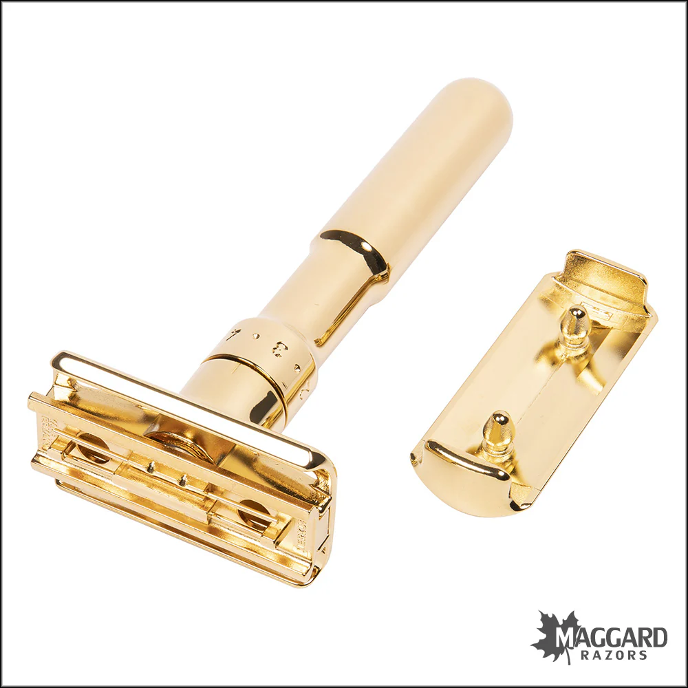 Merkur Futur Gold Adjustable Closed Comb DE Safety Razor - Image 3
