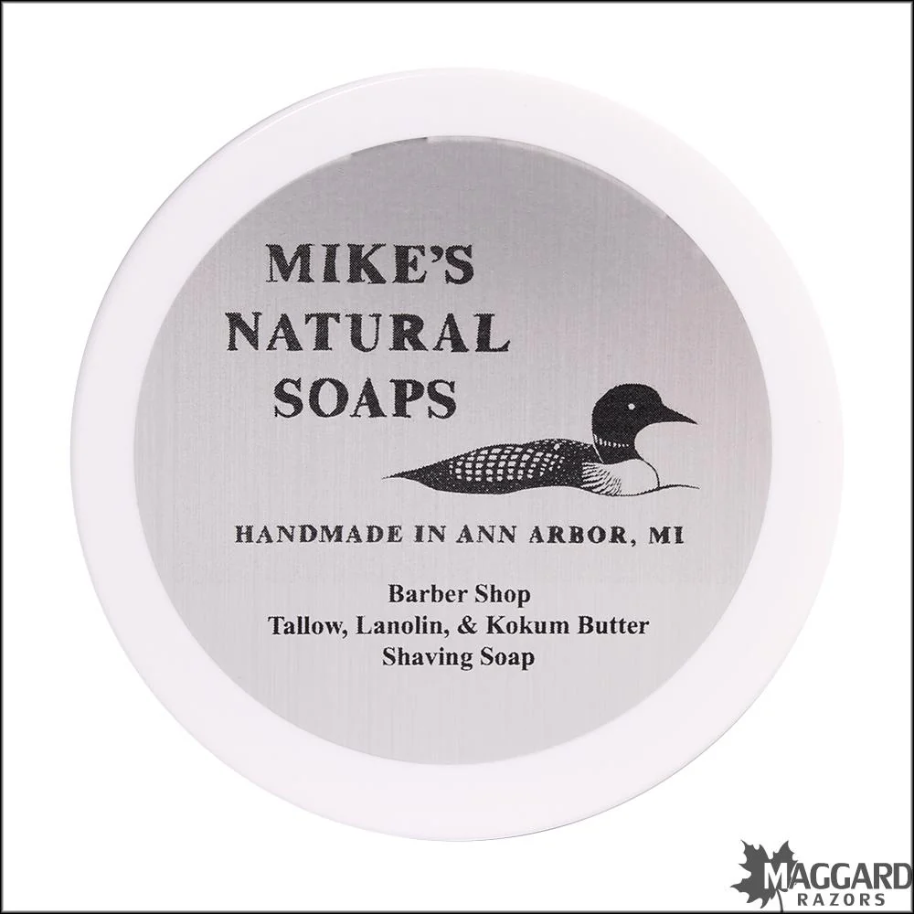 Mike's Natural Soaps Barber Shop Artisan Shaving Soap, 5oz