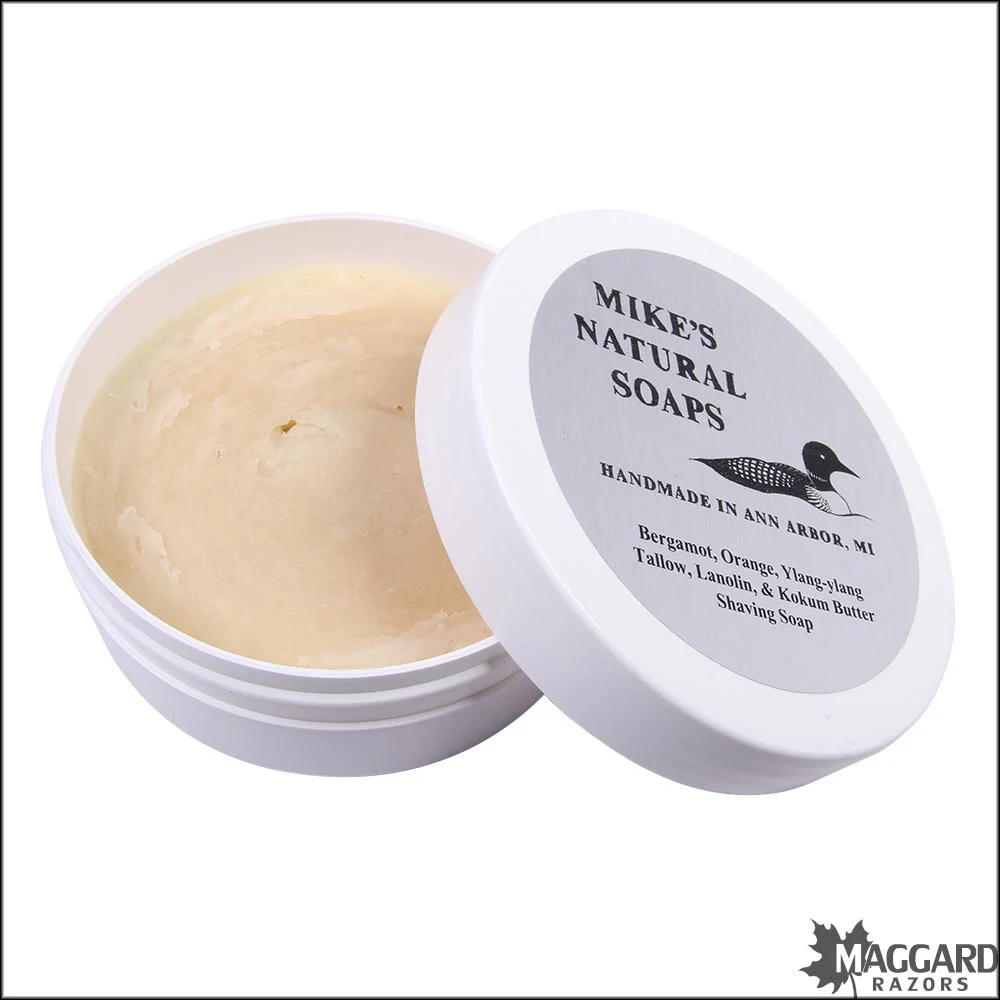 Mike's Natural Soaps Bergamot Orange Ylang Ylang Artisan Shaving Soap, 5oz - Image 2