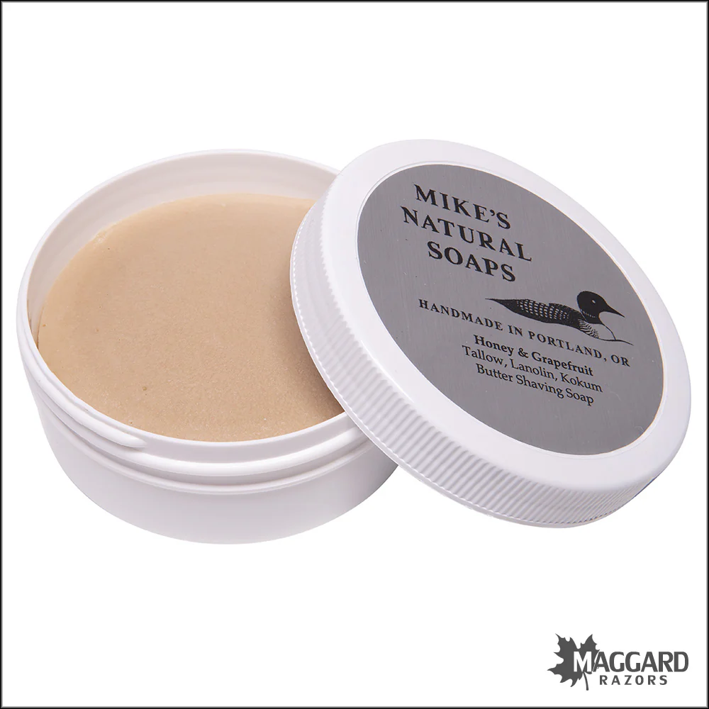 Mike's Natural Soaps Honey and Grapefruit Artisan Shaving Soap, 5oz - Image 2