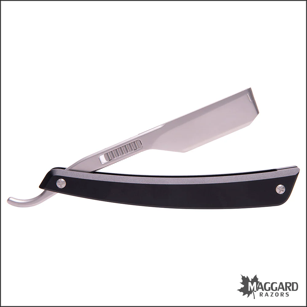 Muhle Enthusiast Pro Shavette Replaceable Blade Straight Razor with Black Scales - Made in Germany - Image 2