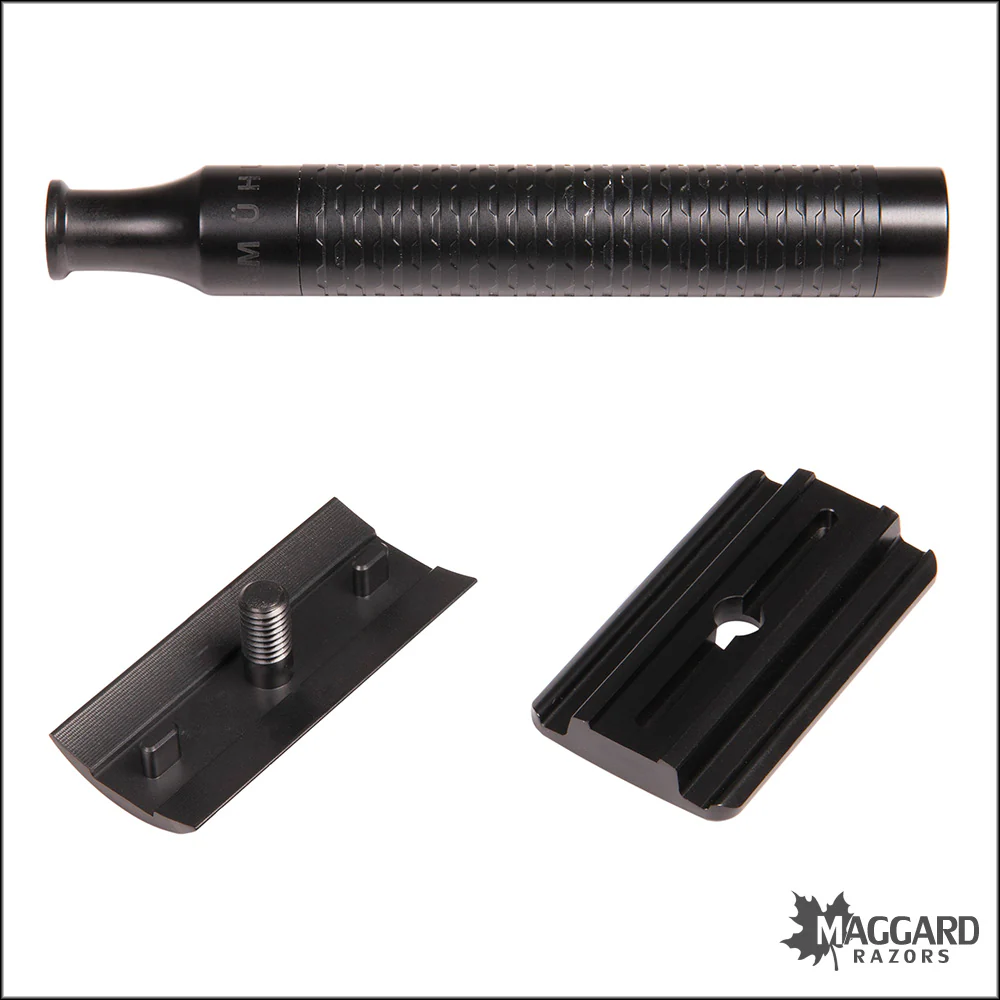 Mühle R96 Rocca Jet Closed Comb DE Safety Razor, Black - Image 3