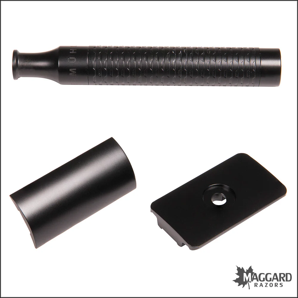 Mühle R96 Rocca Jet Closed Comb DE Safety Razor, Black - Image 4