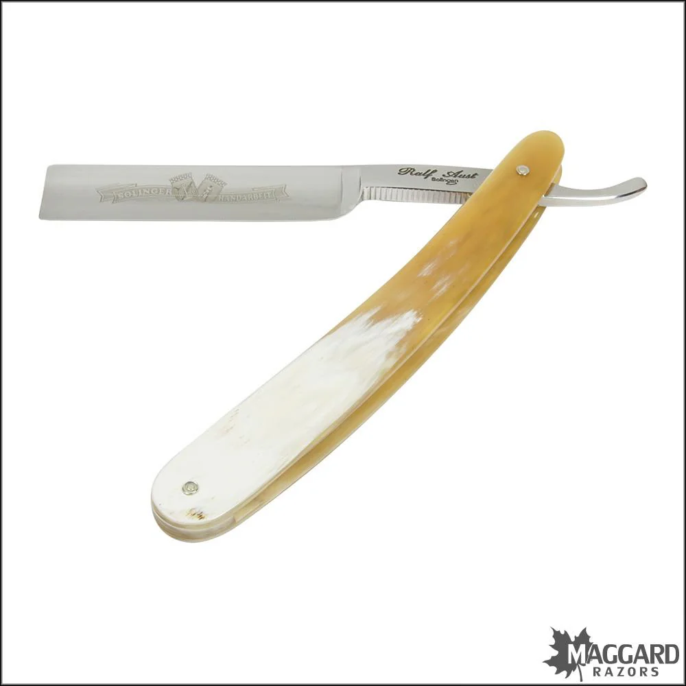 NEW Ralf Aust 102NPHH-A-E - 5/8" Square Point, Horn Scales, Professionally Honed - Image 3