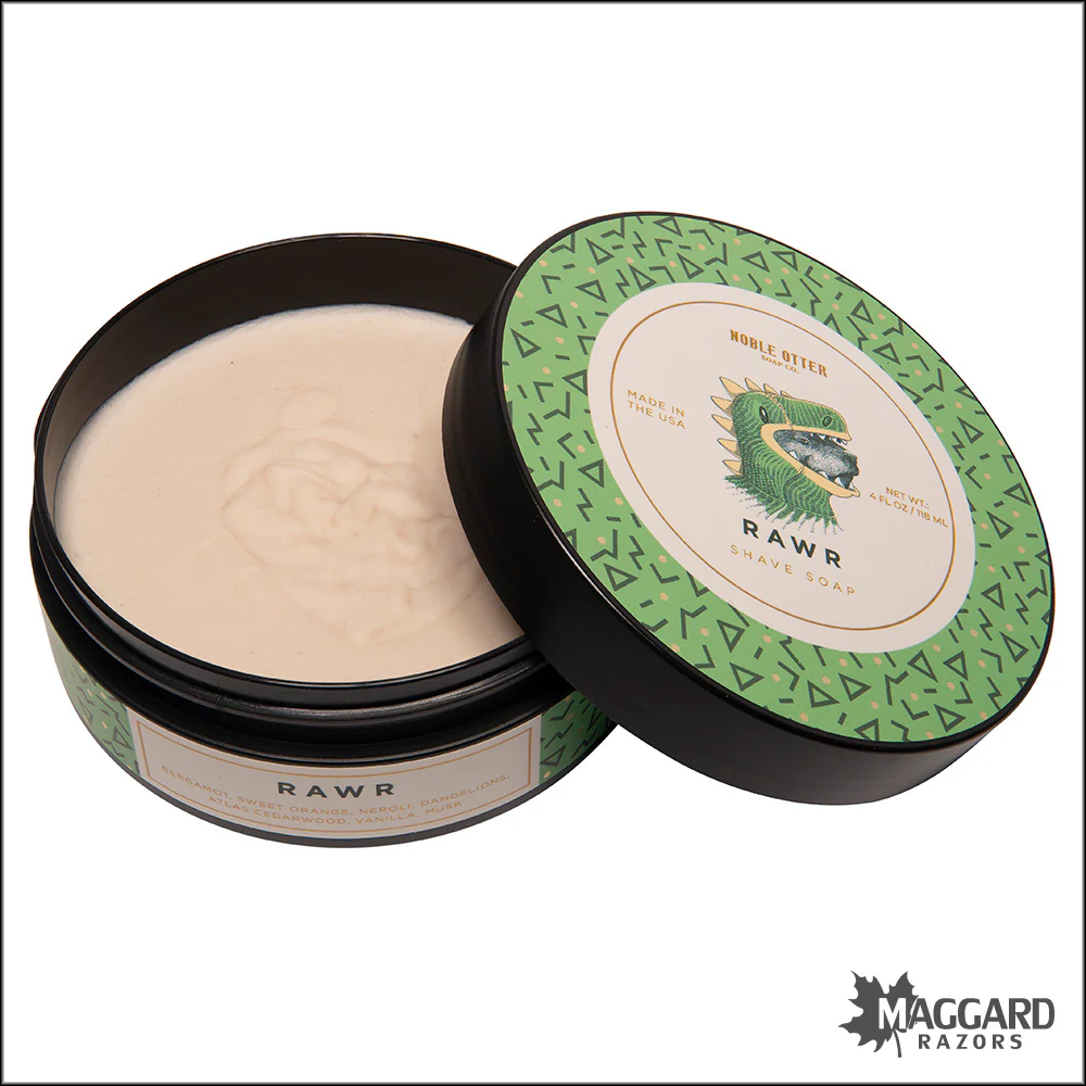Noble Otter Soap Co. Rawr Artisan Shaving Soap, 4oz - Image 2