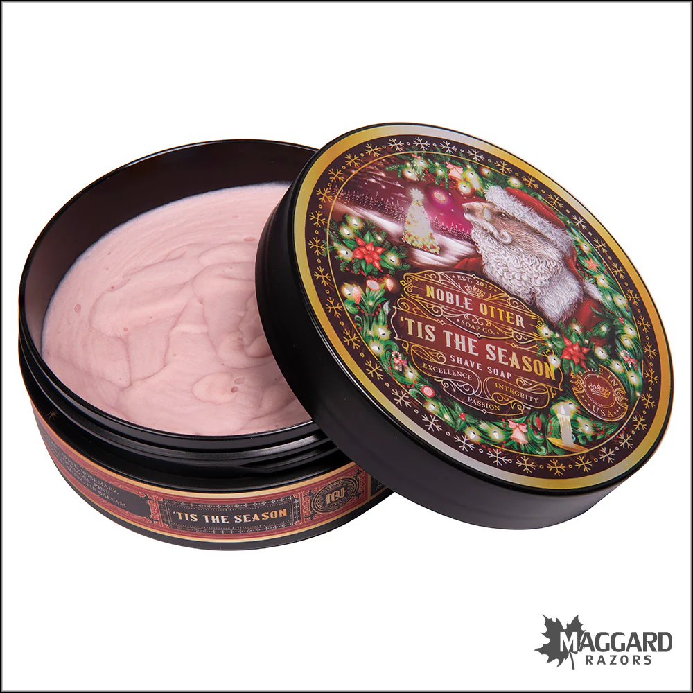Noble Otter Soap Co. Tis' the Season Artisan Shaving Soap, 4oz - Seasonal Release - Image 2