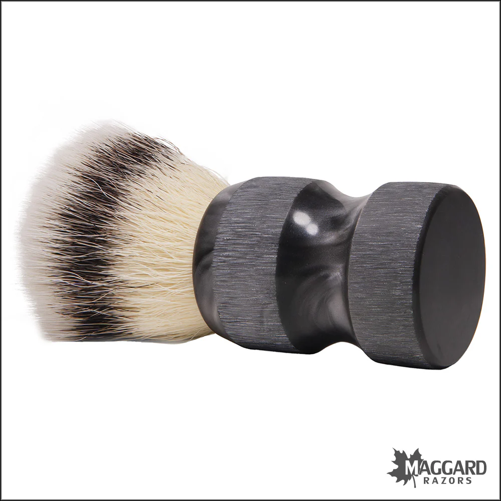 Omega EVO Model E1857 Stone il Duca Resin Handle Synthetic Fiber Shaving Brush, 28mm - Image 2