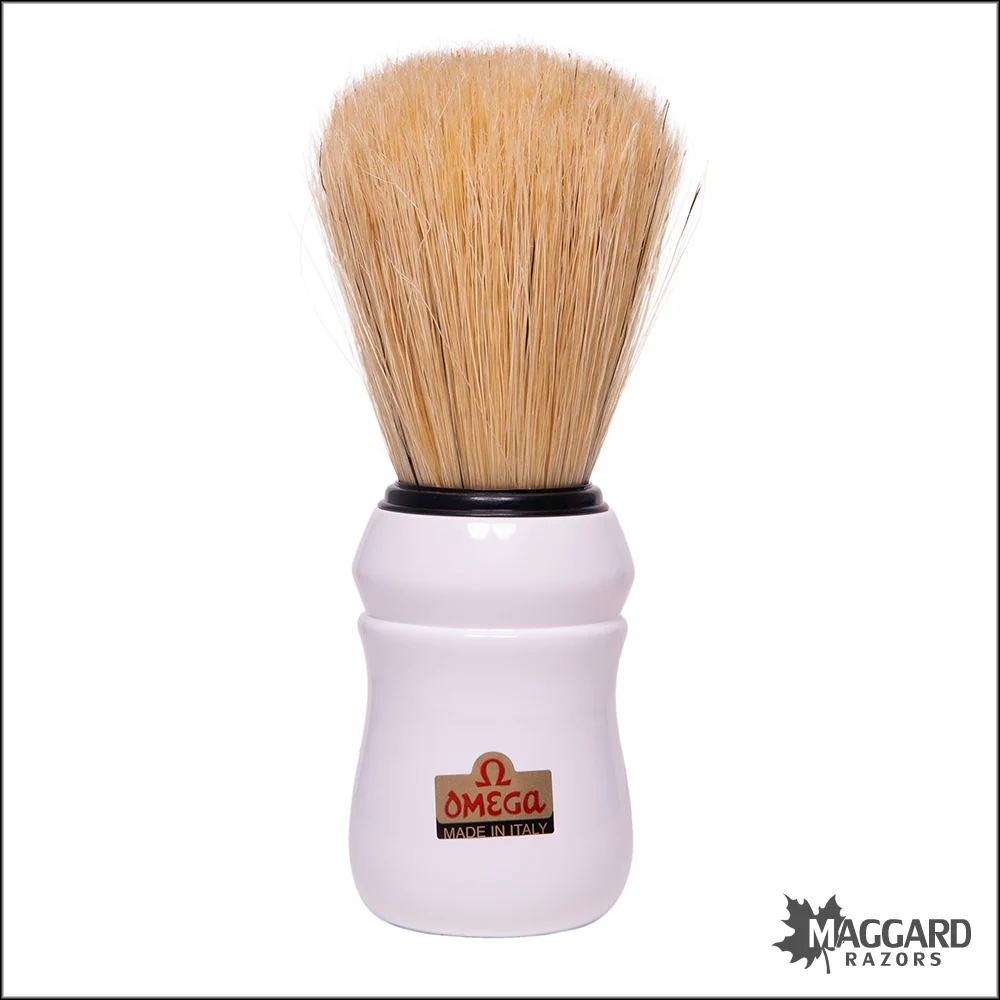 Omega Model 10049 Pro 49 Professional Boar Shaving Brush in Red, Black, or White, 26mm - Image 4