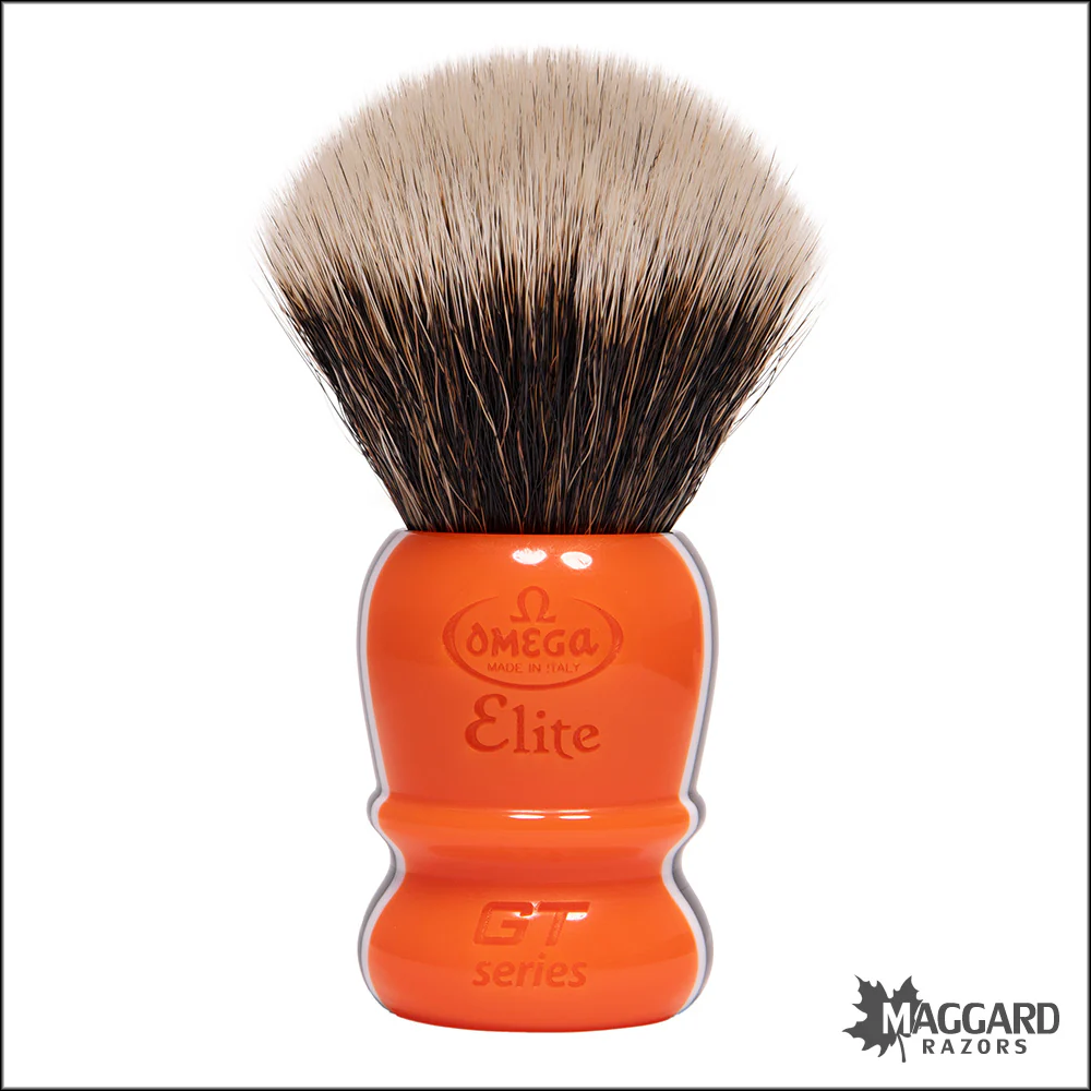 Omega Model MB1919 GT Series Resin Handle Elite Synthetic Fiber Shaving Brush, 29mm