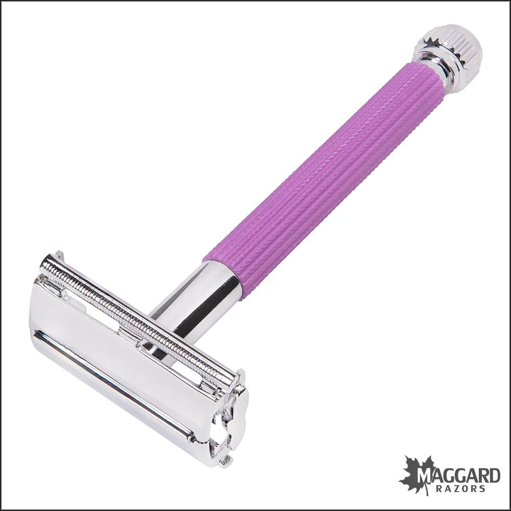 Parker 29L Lavender Handle TTO Long Handled DE Safety Razor