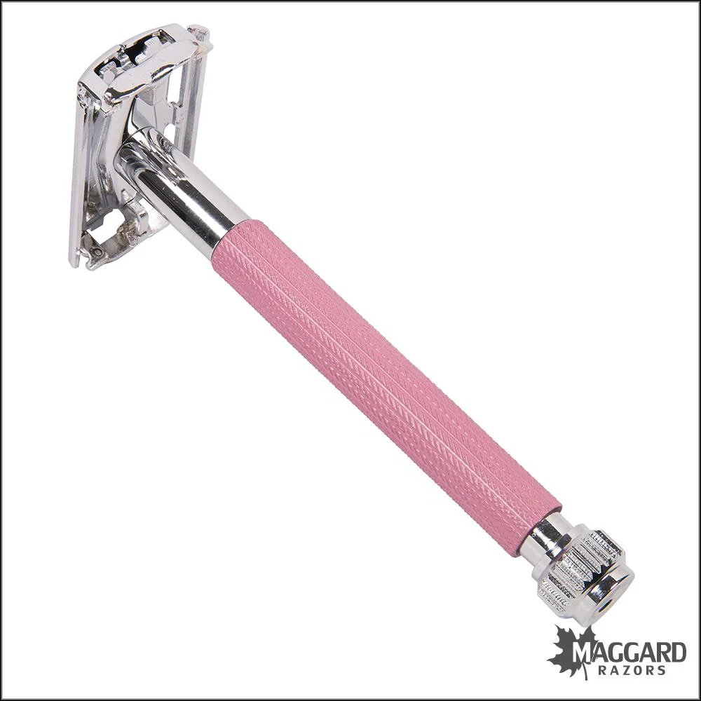 Parker 29L Pink Handle TTO Long Handled DE Safety Razor - Image 3