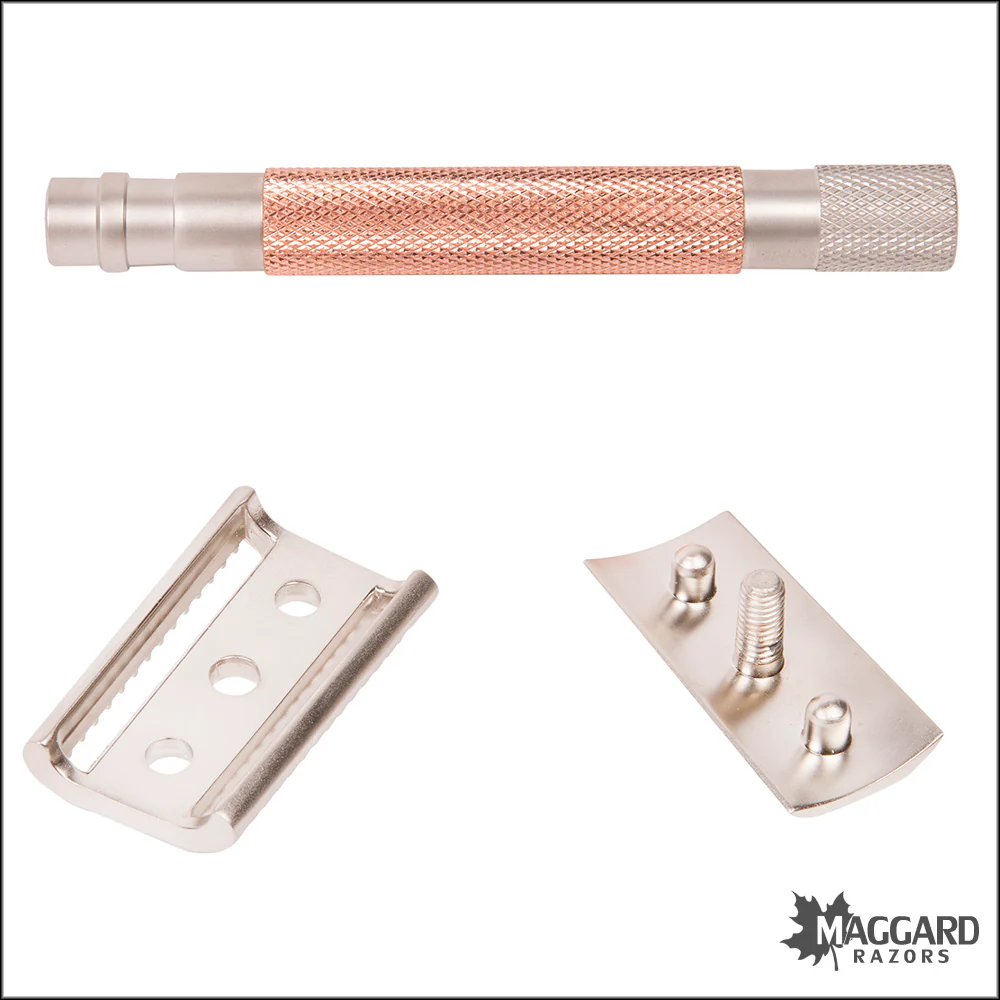 Parker 55SL-RG Rose Gold Semi Slant DE Safety Razor - Image 5