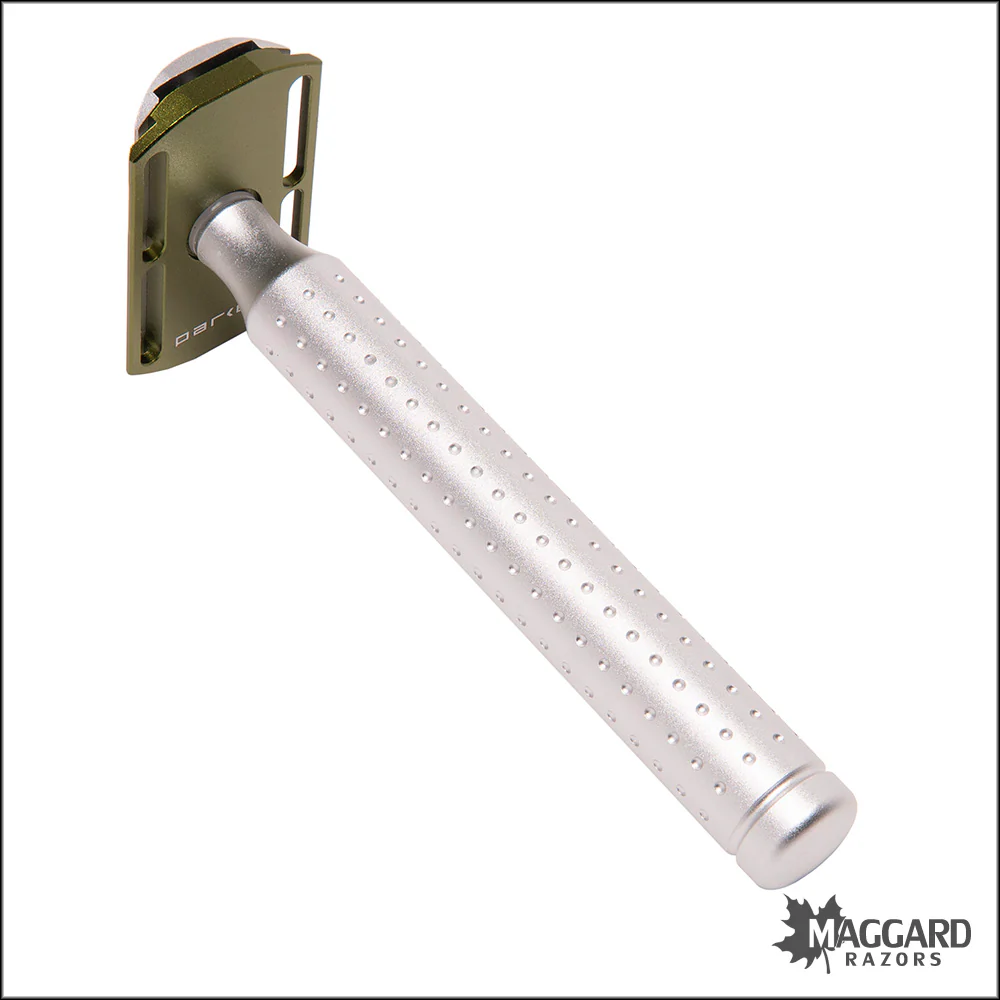 Parker AeroShave-L Machined Aluminum DE Safety Razor, Matte Finish - Image 2
