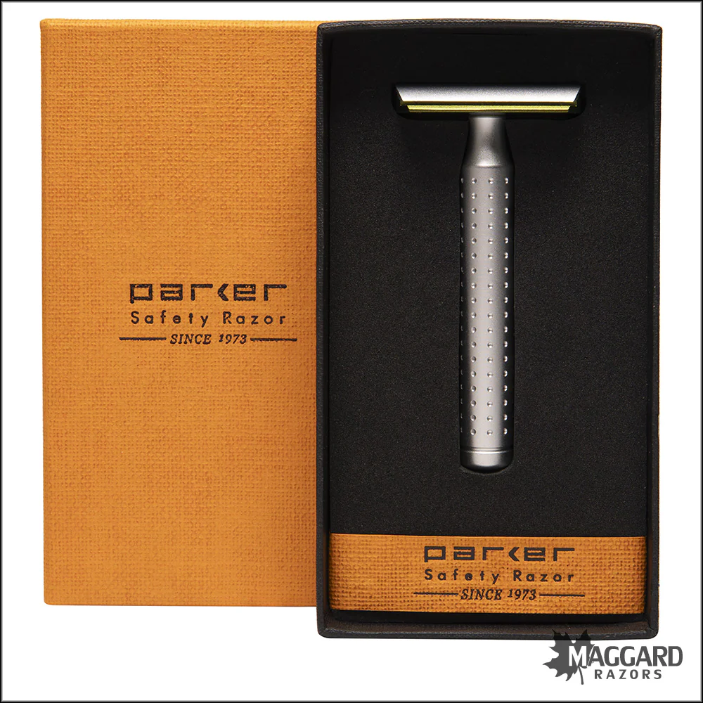 Parker AeroShave-S Machined Aluminum DE Safety Razor, Matte Finish - Image 5