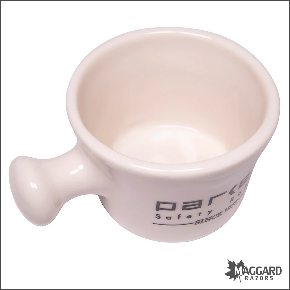 Parker Deluxe Stoneware Apothecary Style Shave Mug, Ivory - Image 2