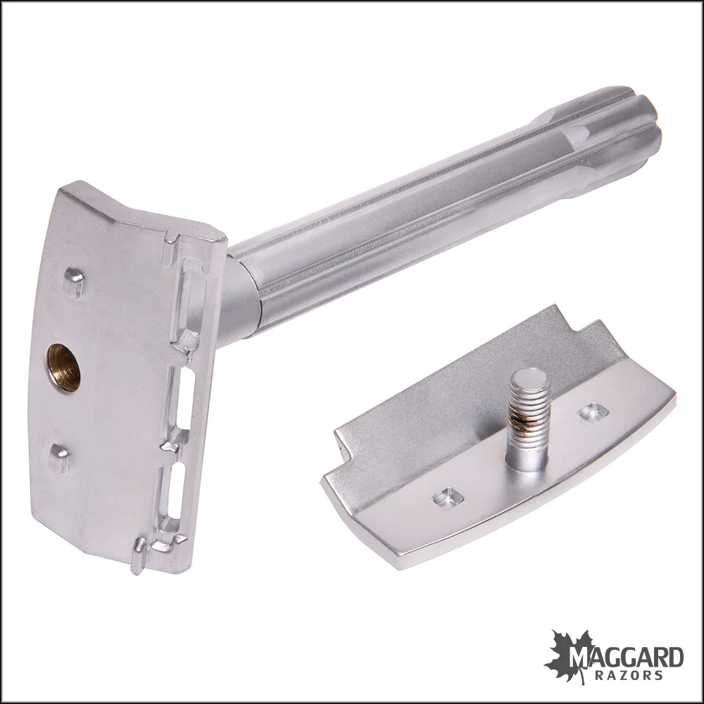 Parker SoloEdge Two Piece Single Edge Safety Razor, Satin Finish - Image 3